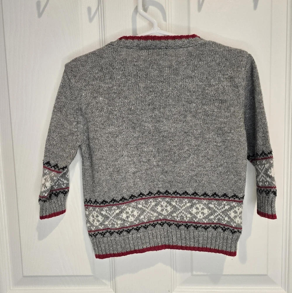 Great Guy Vintage Gray and Red Kids Sweater with Truck Design 18 Months - Picture 2 of 7